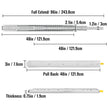 Heavy Duty Drawer Slides 500lbs Ball Bearing Drawer Slides 48inch Long with Lock
