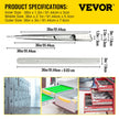 VEVOR Drawer Slides, 1 Pair 36 Inch Soft Close Drawer Slides, Ball Bearing Side Mount Drawer Hardware Slides, 500 LBS Load Capacity 3-Section Full Extension Drawer Slides for Smooth Slide, Less Noise