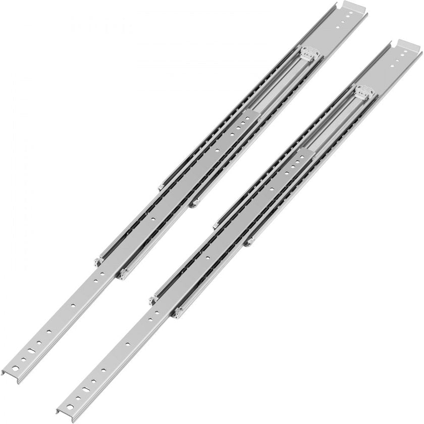 VEVOR Drawer Slides, 1 Pair 36 Inch Soft Close Drawer Slides, Ball Bearing Side Mount Drawer Hardware Slides, 500 LBS Load Capacity 3-Section Full Extension Drawer Slides for Smooth Slide, Less Noise