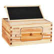 VEVOR Bee Hive Deep Box Starter Kit, 100% Beeswax Coated Natural Cedar Wood, Langstroth Beehive Kit with 10 Frames and Foundations, Transparent Acrylic Bee Windows for Beginners and Pro Beekeepers