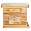 VEVOR Bee Hive 20 Frame Bee Hives Starter Kit, Beeswax Coated Cedar Wood, 1 Deep + 1 Medium Bee Boxes Langstroth Beehive Kit, Transparent Acrylic Windows with Foundations for Beginners Pro Beekeepers