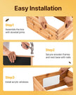 VEVOR Bee Hive 40 Frame Bee Hives Starter Kit, Beeswax Coated Cedar Wood, 2 Deep + 2 Medium Bee Boxes Langstroth Beehive Kit, Transparent Acrylic Windows with Foundations for Beginners Pro Beekeepers