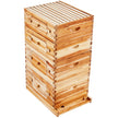 VEVOR Bee Hive 40 Frame Bee Hives Starter Kit, Beeswax Coated Cedar Wood, 2 Deep + 2 Medium Bee Boxes Langstroth Beehive Kit, Transparent Acrylic Windows with Foundations for Beginners Pro Beekeepers