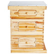 VEVOR Bee Hive 30 Frame Bee Hives Starter Kit, Beeswax Coated Fir Wood, 2 Deep + 1 Medium Bee Boxes Langstroth Beehive Kit, Transparent Acrylic Windows with Foundations for Beginners Pro Beekeepers