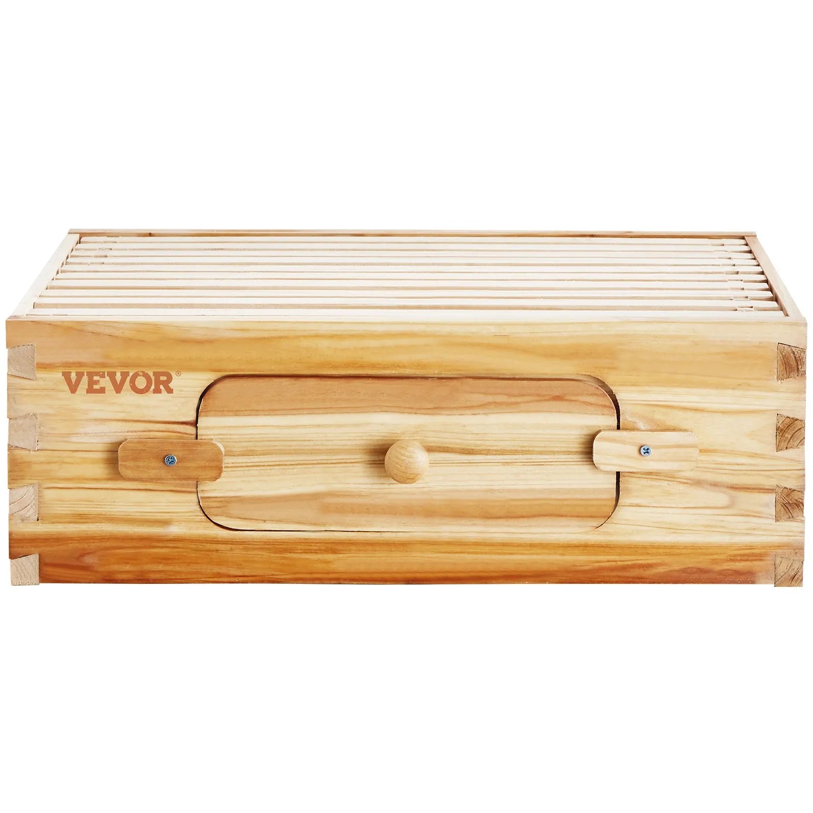VEVOR Bee Hive Medium Box Starter Kit, 100% Beeswax Coated Natural Cedar Wood, Langstroth Beehive Kit with 10 Frames and Foundations, Transparent Acrylic Bee Windows for Beginners and Pro Beekeepers