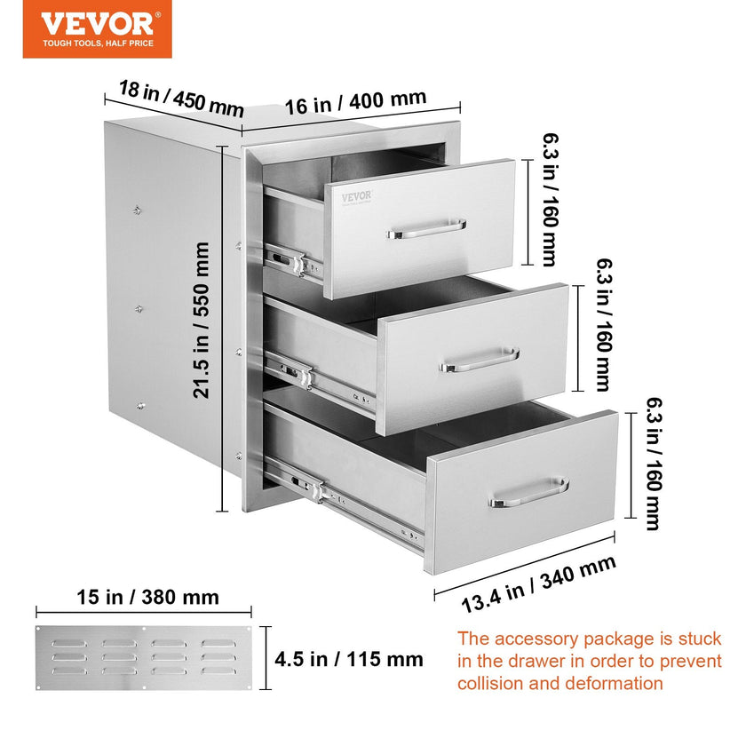 VEVOR Outdoor Kitchen Drawers 16\