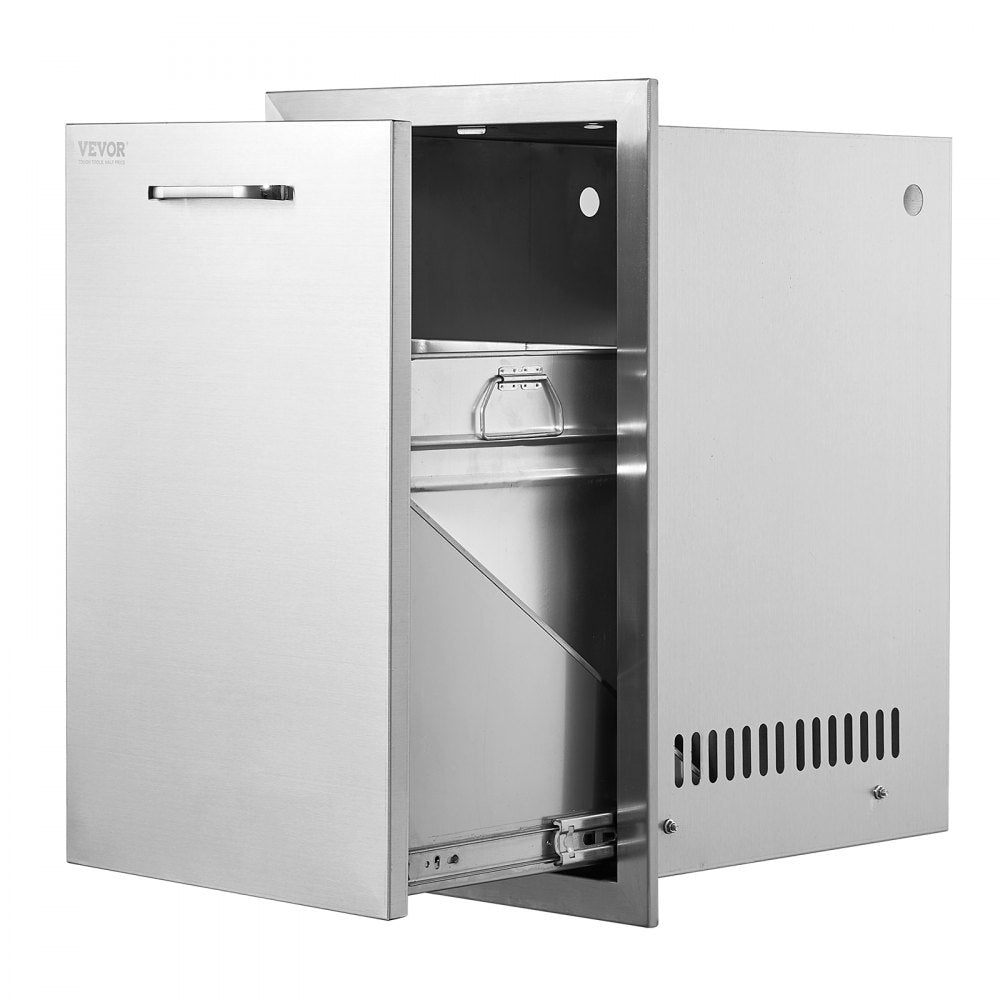 VEVOR Outdoor Kitchen Propane Tank Drawer 16Wx22Hx16D Inch BBQ Propane Drawer with Handle Stainless Steel Propane Tank Drawer for Outdoor Kitchen