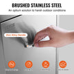 VEVOR Pull Out Trash Drawer 17.7x22.8 Inch Raised Style Trash Bin with Pull-Out Tray Stainless Steel Trash Drawer with Handle for Outdoor Kitchen BBQ Island