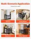 VEVOR Mini Fridge Stand with Storage 176 lbs Gray Mini Fridge Table 2 Drawers