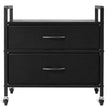 VEVOR Mini Fridge Stand with Storage 176 lbs Black Mini Fridge Table 2 Drawers