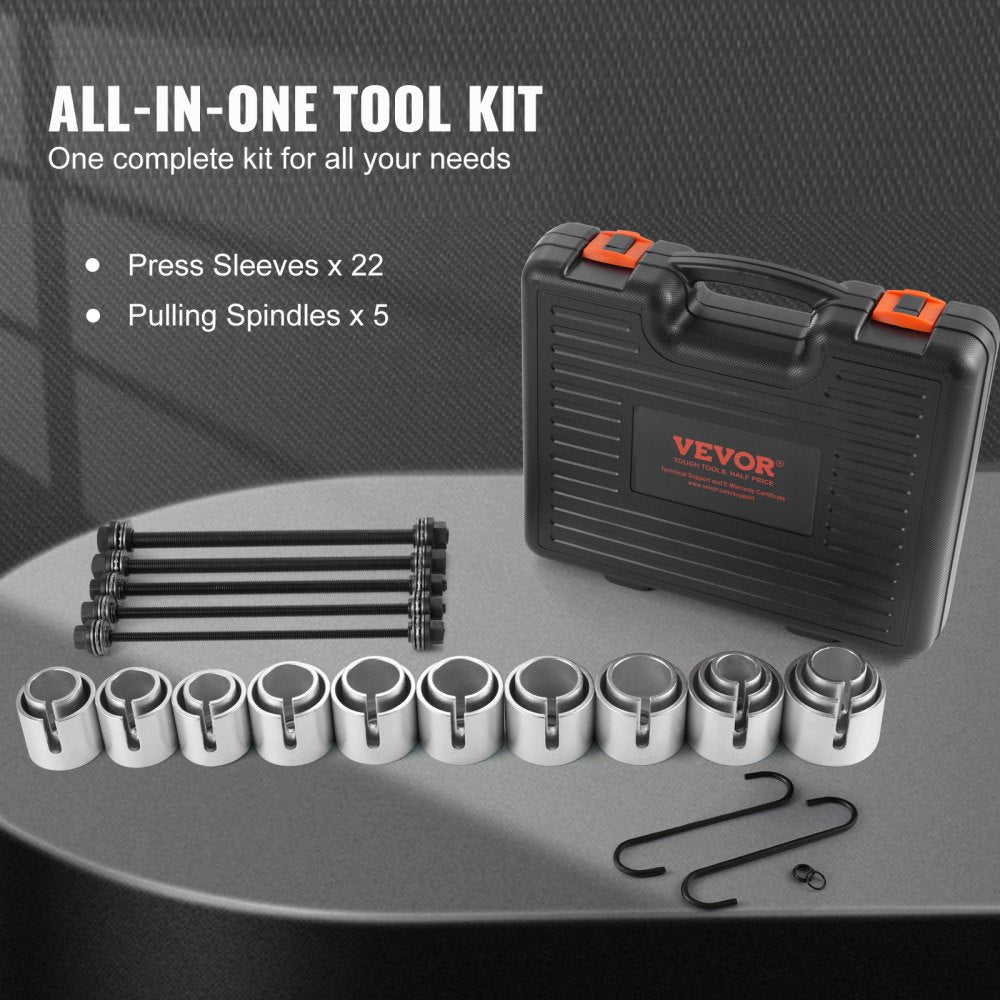 VEVOR 27 PCS Pull and Press Sleeve Kit Steel Bush Bearing Removal Installation