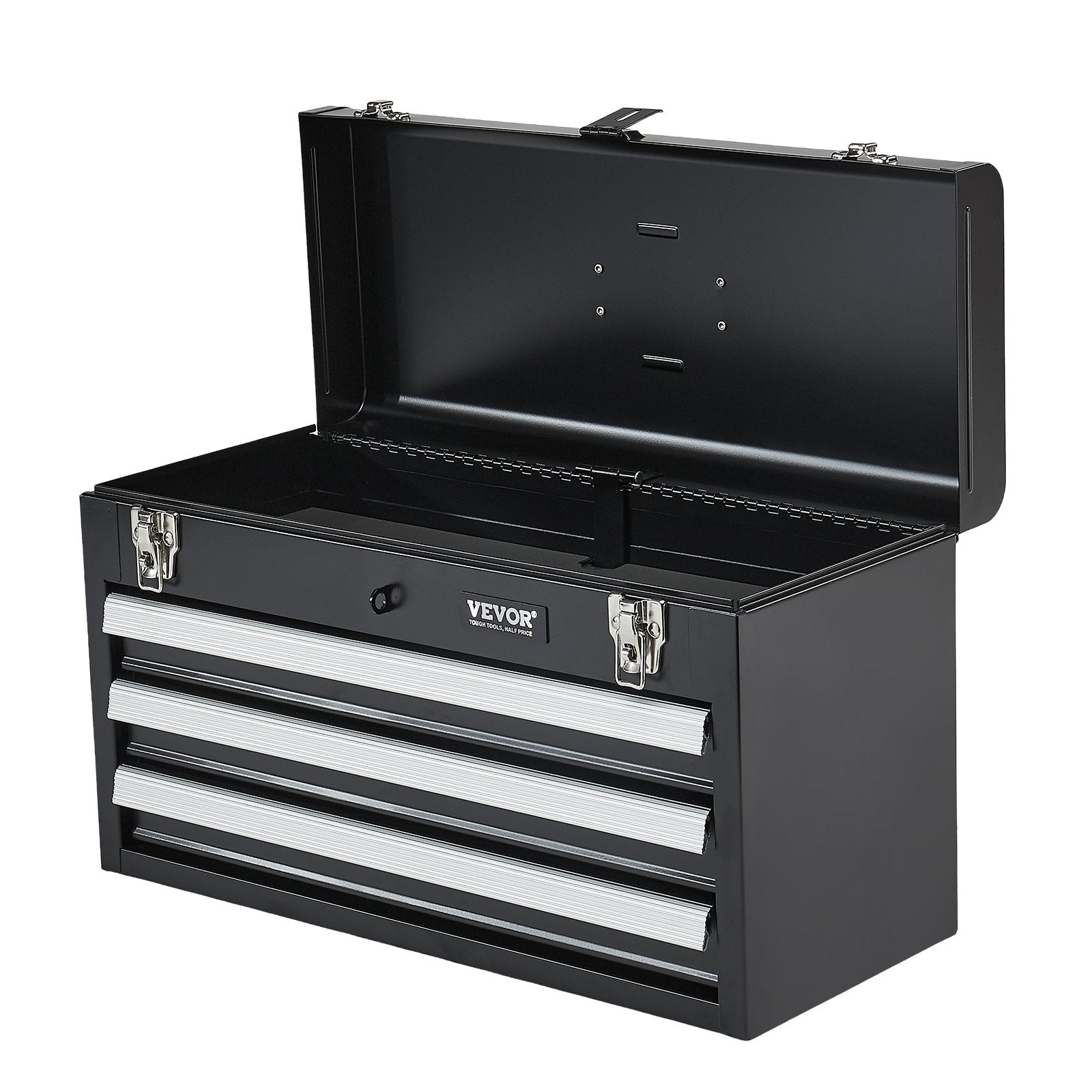 VEVOR Tool Box 20.5-inch Portable Metal Tool Box with 3 Drawers Tool Organizer