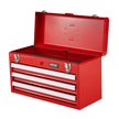 VEVOR Tool Box 20.5-inch Portable Metal Tool Box 3 Drawers Tool Organizer Red