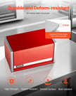 VEVOR Tool Box 8.6-inch Portable Metal Tool Box 3 Drawers Tool Organizer Red