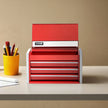VEVOR Tool Box 8.6-inch Portable Metal Tool Box 3 Drawers Tool Organizer Red