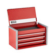 VEVOR Tool Box 8.6-inch Portable Metal Tool Box 3 Drawers Tool Organizer Red