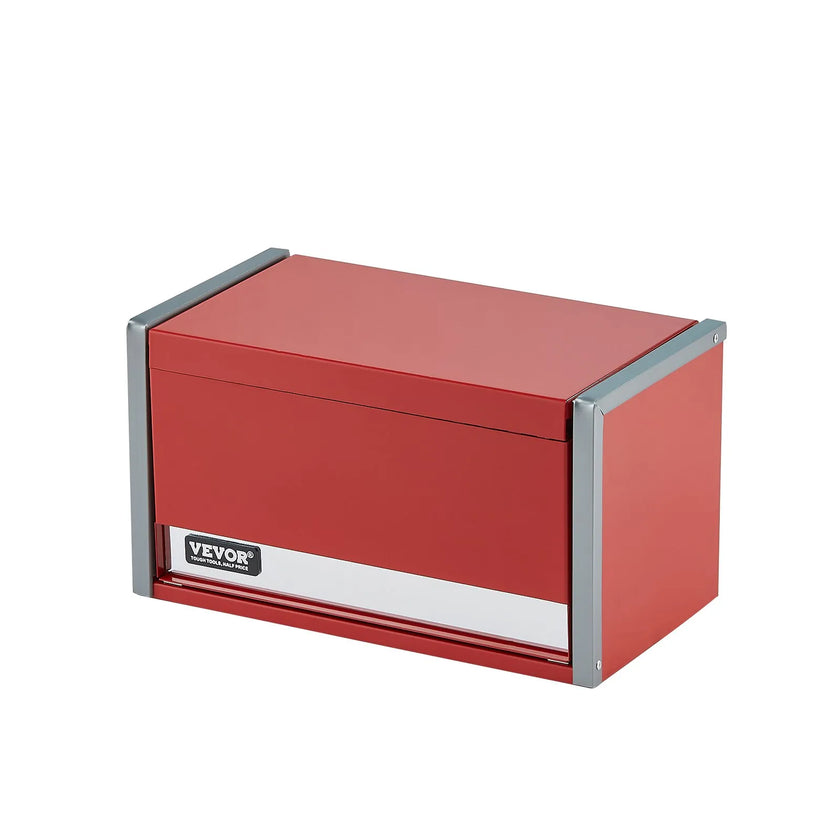 VEVOR Tool Box 8.6-inch Portable Metal Tool Box 3 Drawers Tool Organizer Red