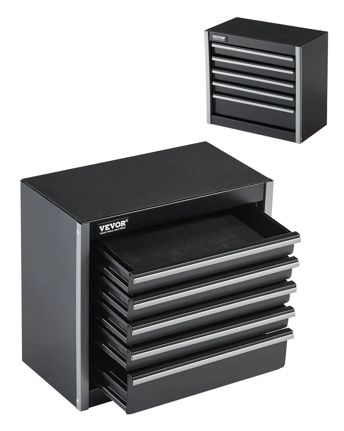 VEVOR Tool Box 8.6-inch Portable Metal Tool Box with 5 Drawers Tool Organizer