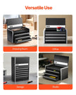 VEVOR Tool Box 8.6-inch Portable Metal Tool Box with 3 Drawers Tool Organizer