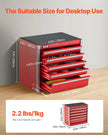 VEVOR Tool Box 8.6-inch Portable Metal Tool Box 5 Drawers Tool Organizer Red