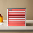 VEVOR Tool Box 8.6-inch Portable Metal Tool Box 5 Drawers Tool Organizer Red