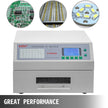 VEVOR Reflow Oven T962A 110V Reflow Soldering Machine 1500W 300 x 320 mm SMD SMT BGA Professional Automatic Infrared Heater Soldering Machine W/Smoke Exhaust Chimney Cooling Efficiency