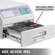 VEVOR Reflow Oven T962A 110V Reflow Soldering Machine 1500W 300 x 320 mm SMD SMT BGA Professional Automatic Infrared Heater Soldering Machine W/Smoke Exhaust Chimney Cooling Efficiency