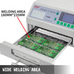 VEVOR Reflow Oven T962 110V Reflow Soldering Machine 800W 180 x 235 mm Professional Infrared Heater Soldering Machine Automatic Reflow Machine (T962 110V)