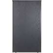 VEVOR Podium Stand, 47 in Hostess Stand with 4 Rolling Wheels, Wood Podium with Storage Shelves, and Slant Desktop, Lecterns & Podiums for Church, Office, School, Home, Black