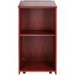 VEVOR Podium Stand, 47 in Hostess Stand with 4 Rolling Wheels, Wood Podium with Storage Shelves, and Slant Desktop, Lecterns & Podiums for Church, Office, School, Home, Brown