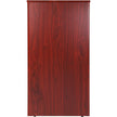 VEVOR Podium Stand, 47 in Hostess Stand with 4 Rolling Wheels, Wood Podium with Storage Shelves, and Slant Desktop, Lecterns & Podiums for Church, Office, School, Home, Brown