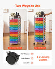 10-Drawer Rolling Storage Cart with Rainbow Drawers & Locking Casters