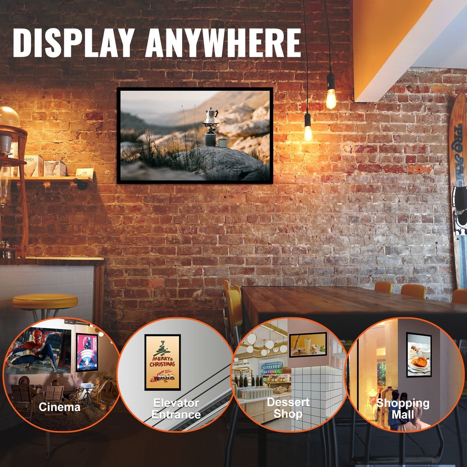 VEVOR LED Poster Frame in Black, 16