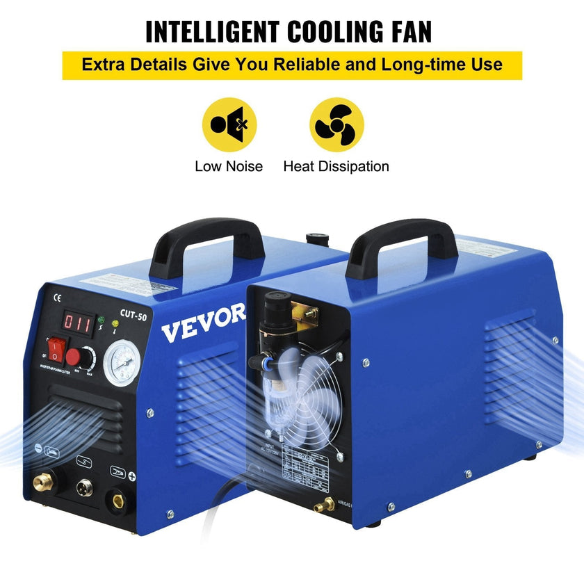 VEVOR Plasma Cutter, CUT-50 Air Inverter Plasma Cutter, 50A Plasma Cutting Machine, Max Cutting Thickness 0.47\