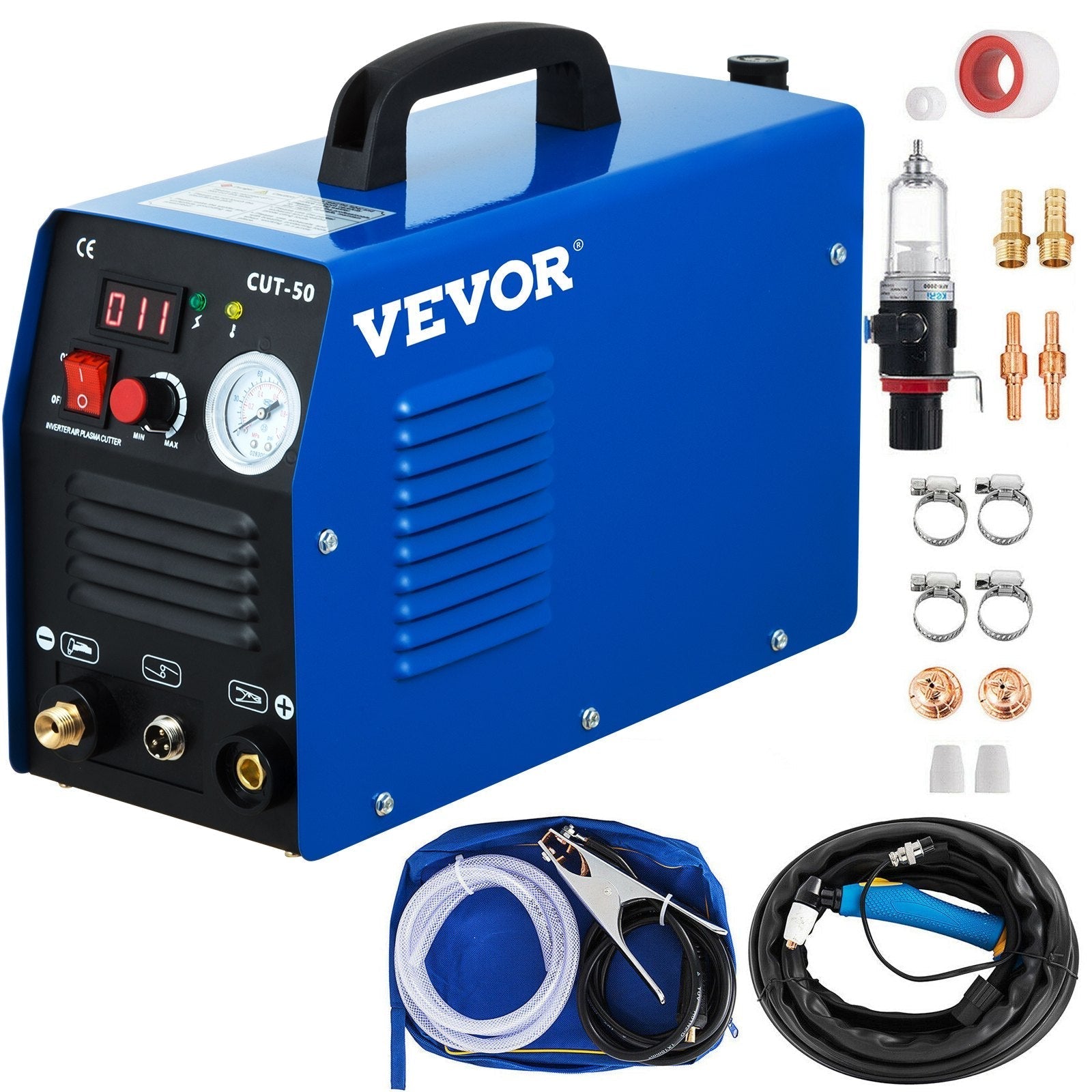 VEVOR Plasma Cutter, CUT-50 Air Inverter Plasma Cutter, 50A Plasma Cutting Machine, Max Cutting Thickness 0.47\