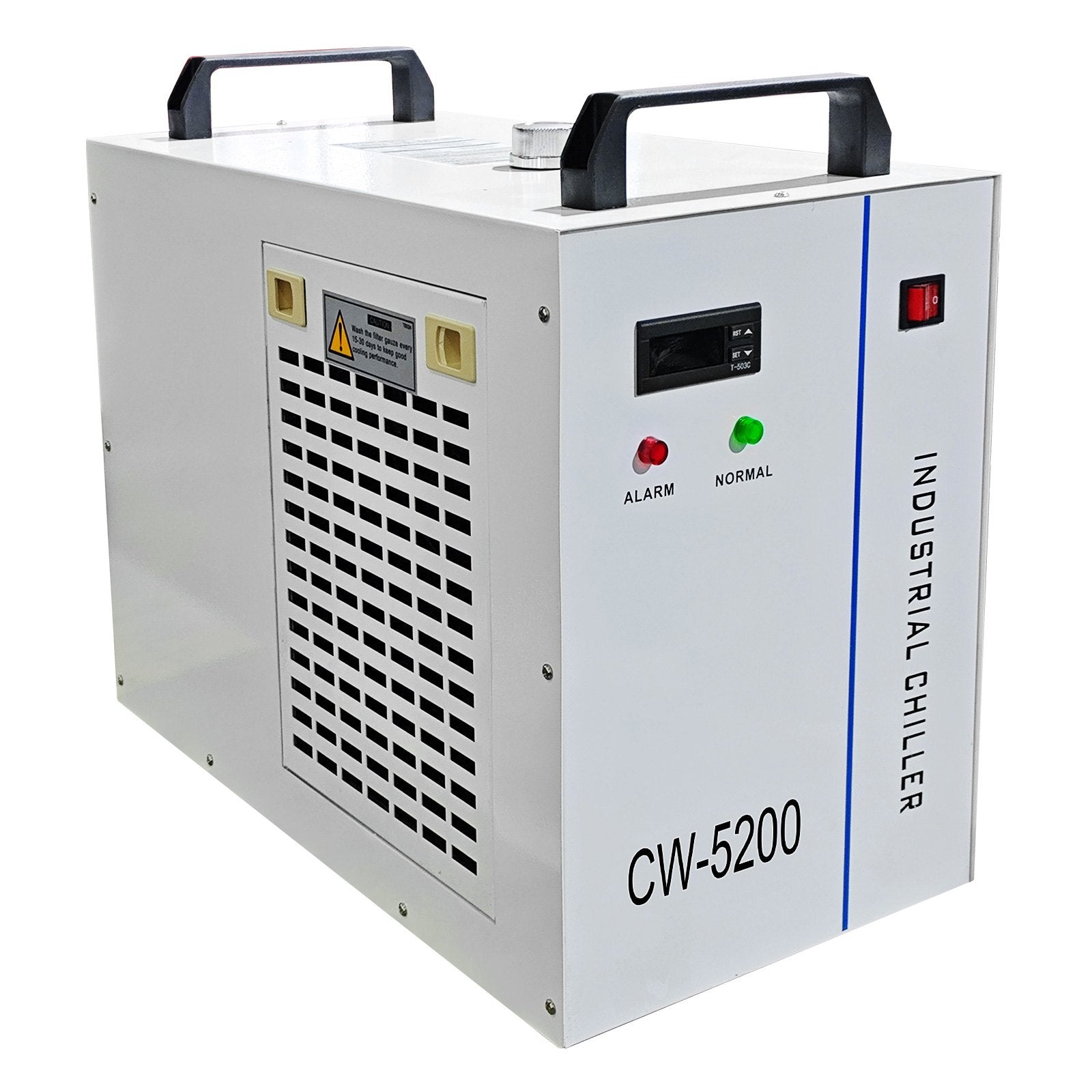 VEVOR Industrial Water Chiller CW5200DG, 8.5L 1400W 0.93HP Water Cooler Cools 5200 BTU/Hour Thermolysis Water Chiller for CO2 130 to 150W Laser Engraving & Cutting Machines