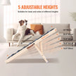 VEVOR Dog Ramp, Folding Pet Ramp for Bed, Adjustable Dog Ramp for Small, Large, Old Dogs & Cats, Wooden Pet Ramp with 39.3