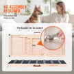 VEVOR Dog Ramp, Folding Pet Ramp for Bed, Adjustable Dog Ramp for Small, Large, Old Dogs & Cats, Wooden Pet Ramp with 39.3