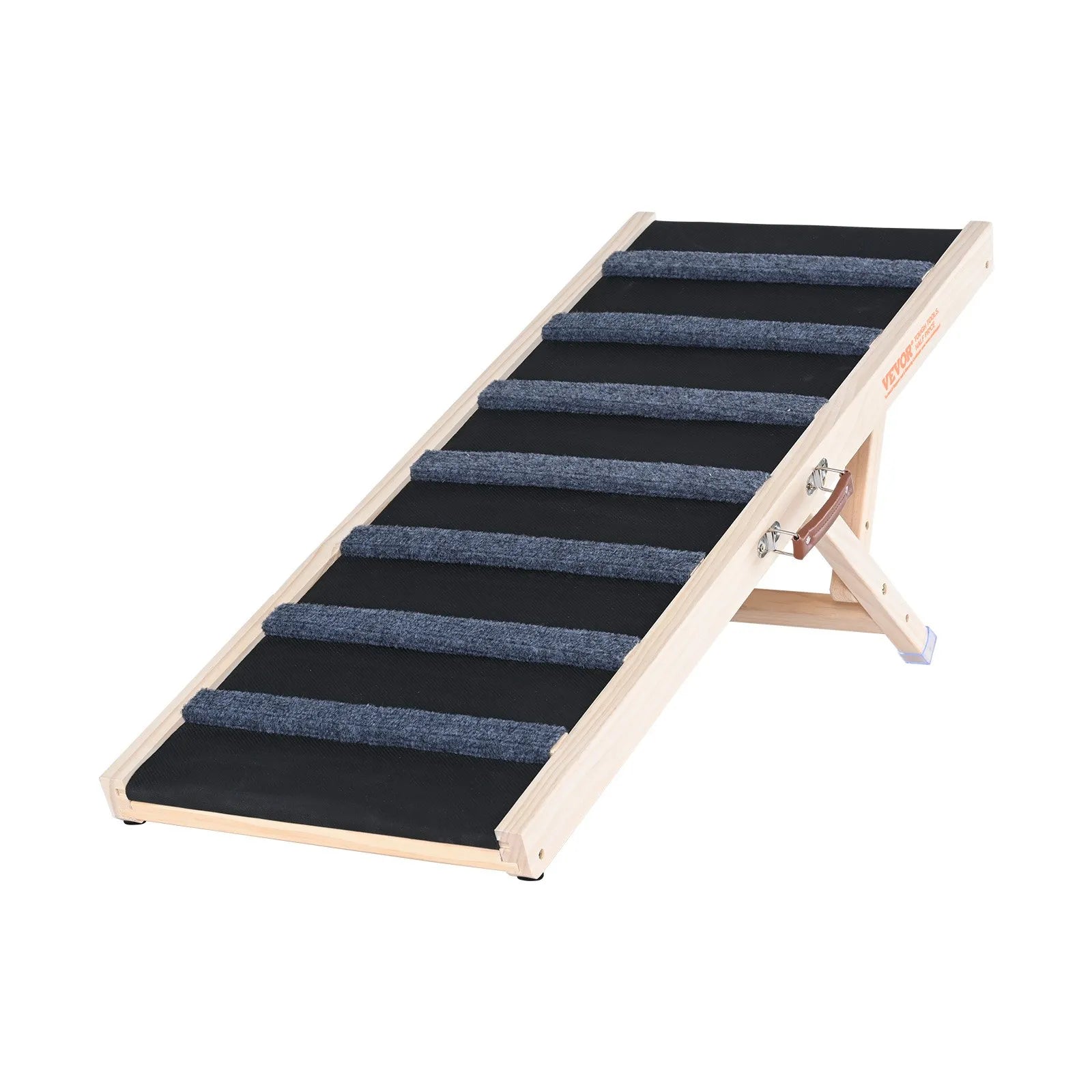 VEVOR Dog Ramp, Folding Pet Ramp for Bed, Adjustable Dog Ramp for Small, Large, Old Dogs & Cats, Wooden Pet Ramp with 39.3