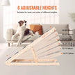 VEVOR Dog Ramp, Folding Pet Ramp for Bed, Adjustable Dog Ramp for Small, Large, Old Dogs & Cats, Wooden Pet Ramp with 41.3