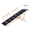 VEVOR Dog Ramp, Folding Pet Ramp for Bed, Adjustable Dog Ramp for Small, Large, Old Dogs & Cats, Wooden Pet Ramp with 47.2