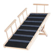 VEVOR Dog Ramp, Folding Pet Ramp for Bed, Adjustable Dog Ramp for Small, Large, Old Dogs & Cats, Wooden Pet Ramp with 47.2