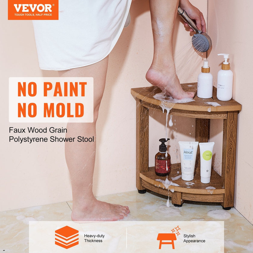 VEVOR Corner Shower Bench, 16.5