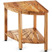 VEVOR Corner Teak Shower Bench 18.5