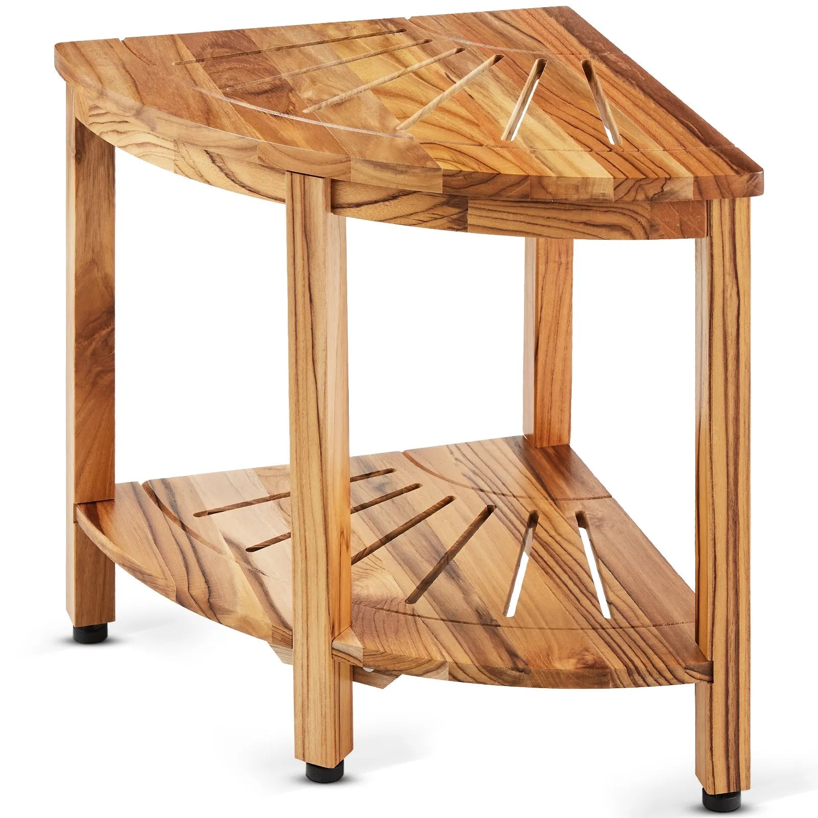VEVOR Corner Teak Shower Bench 18.5
