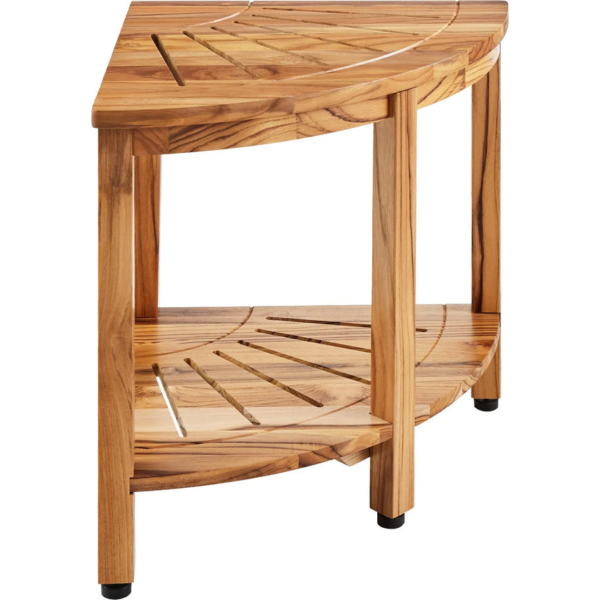 VEVOR Corner Teak Shower Bench 18.5