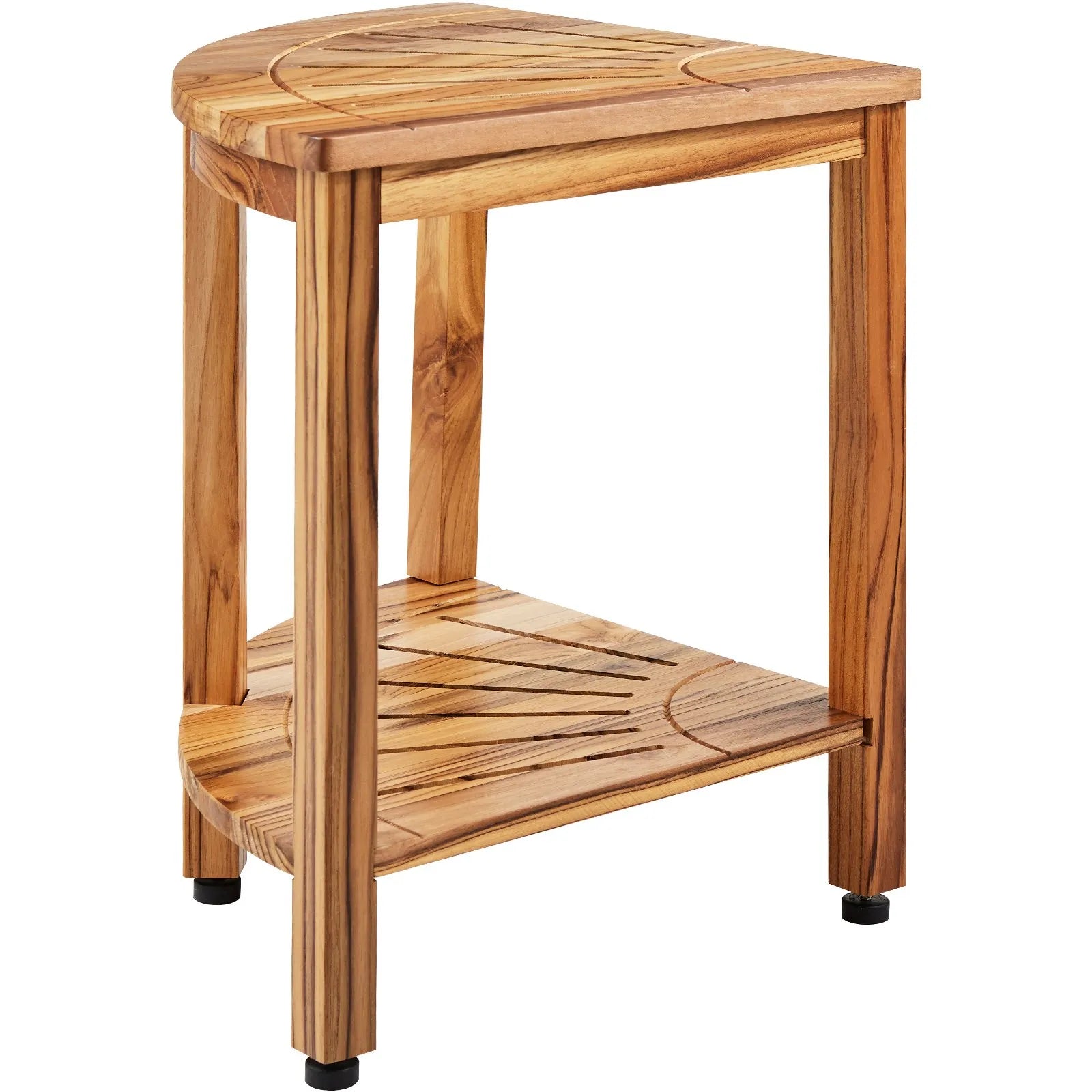 VEVOR Corner Teak Shower Bench 18.5