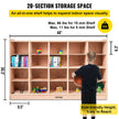 VEVOR Cubby Tray Storage Cabinet 20 Section Cubby Storage Shelf 4x5 Home Daycare