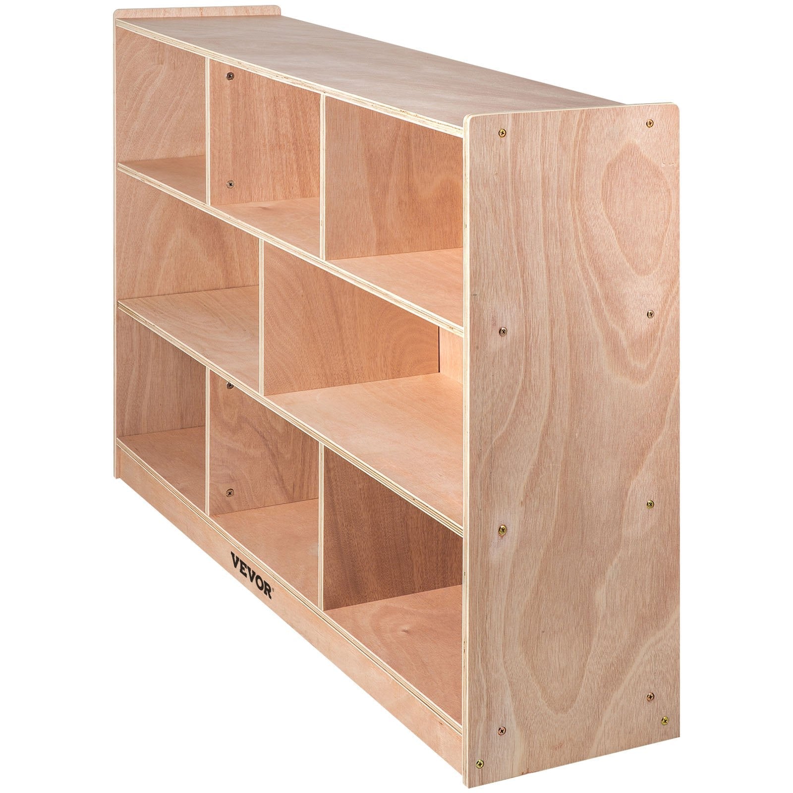 VEVOR Classroom Storage Cabinet Plywood 8-Section Preschool Storage Shelves 36 Inch High Classroom Cabinet Storage with Casters