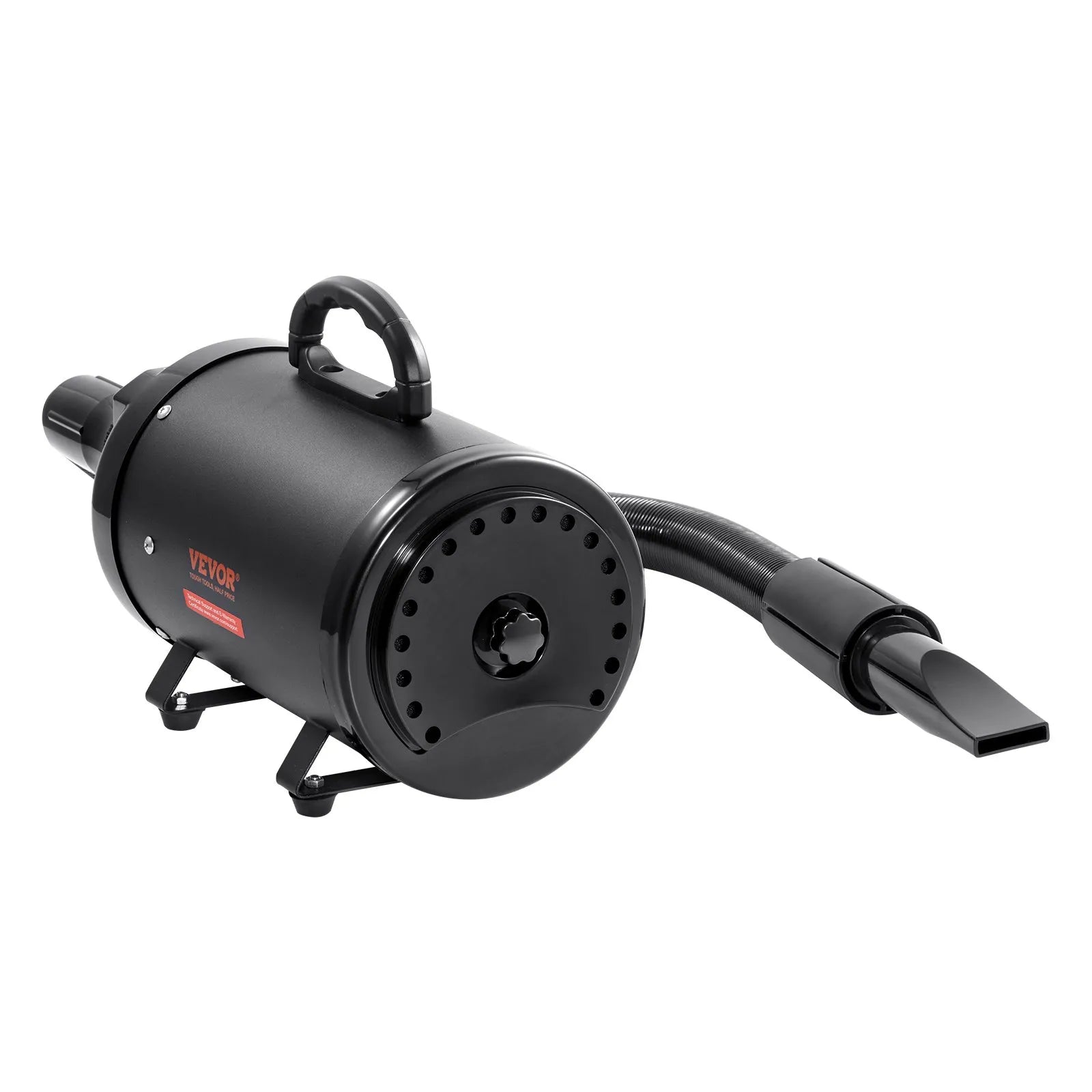 VEVOR Dog Dryer, 2000W/2.7HP Dog Blow Dryer, Pet Grooming Dryer with Adjustable Speed and Temperature Control, Pet Hair Dryer with 4 Nozzles and Extendable Hose, Black
